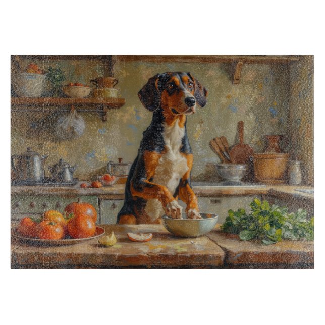 Planche À Découper Renard américain anglais Chien courant Cuisinant d (Devant)