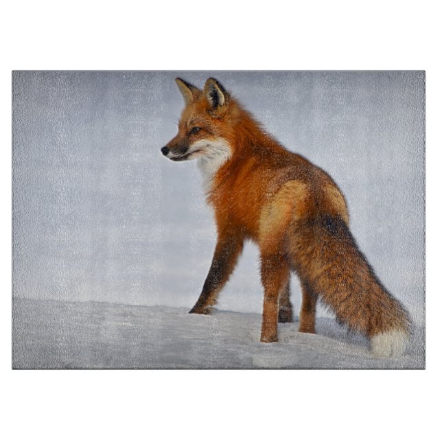Planche À Découper Renard rouge en hiver (Devant)