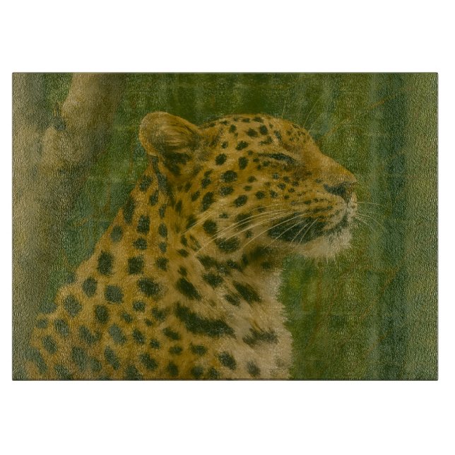 Planche À Découper Repose du léopard dans le cadre du sanctuaire (Devant)