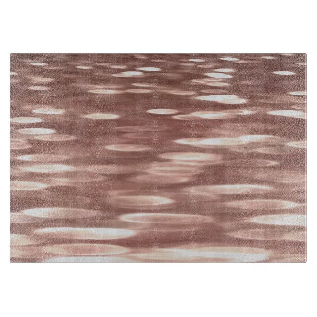 Planche À Découper Résumé #3 : Rose cuivre doré scintillant (Devant)