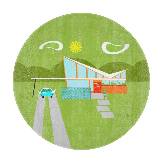 Planche À Découper Rétro conseil de taille du verre de Chambre de (Devant)