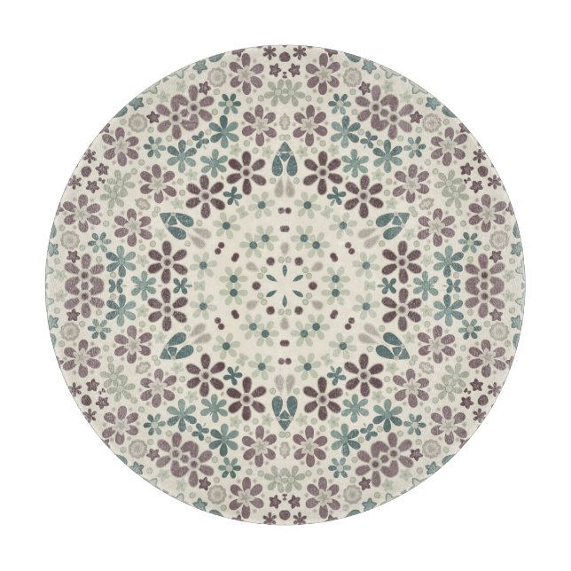 Planche À Découper Rétro, floral (Devant)