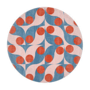 Planche À Découper Retro Géométrique : Mosaïque Vintage moderne.