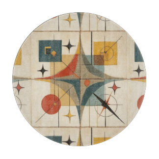 Planche À Découper Retro Mid Century Atomic Geometric Pattern