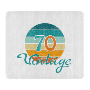 Planche À Découper Retro Sunset 70 Vintage en détresse