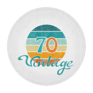 Planche À Découper Retro Sunset 70 Vintage en détresse