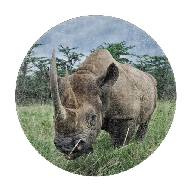 Planche À Découper Rhinocéros noir | Kenya (Devant)