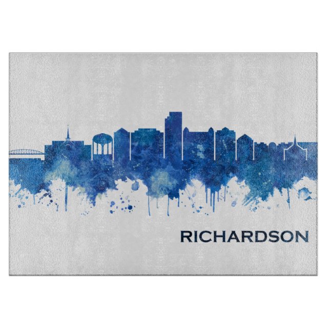 Planche À Découper Richardson Texas Skyline Blue (Devant)