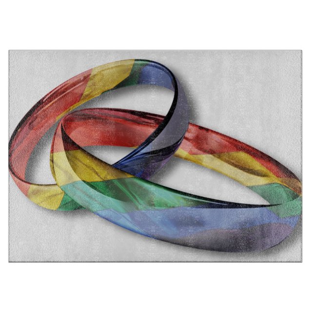 Planche À Découper Rings de Rainbow Wedding pour l'Equality (Devant)