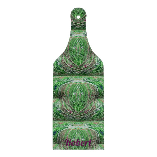 Planche À Découper ROBERT ~ TASTY! ~ Maroon vert fractal (Devant)