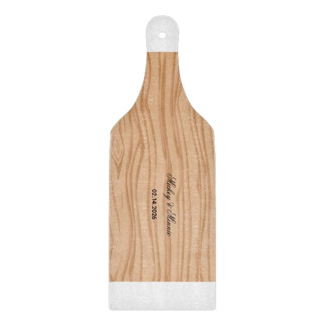 Planche À Découper Romantic Couple Name Engraved Cutting Board (Devant)