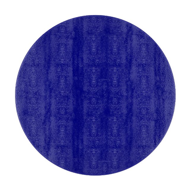 Planche à découper ronde en verre bleu marine (Devant)