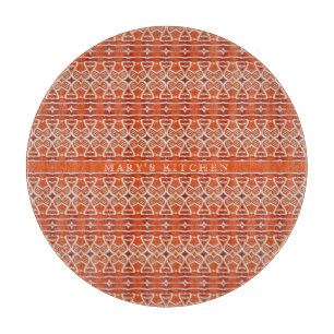 PLANCHE À DÉCOUPER RONDE EN VERRE GINGERBREAD