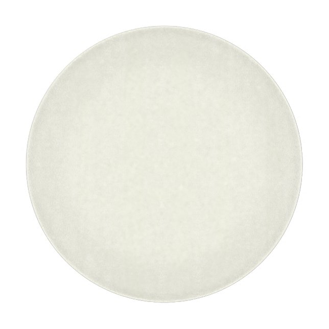 Planche à découper ronde en verre ivoire (Devant)