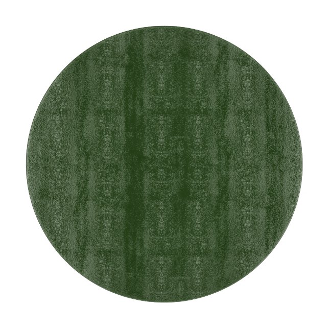 Planche à découper ronde en verre vert forêt sombr (Devant)