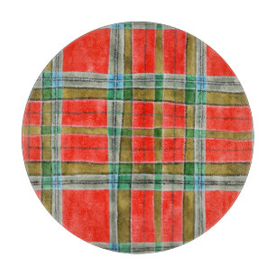 Planche à découper ronde MAC BAIN TARTAN 12"