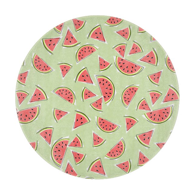 Planche à découper ronde Watermelon Green Multi 2 (Devant)