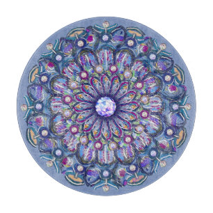 Planche À Découper Rosace bleue