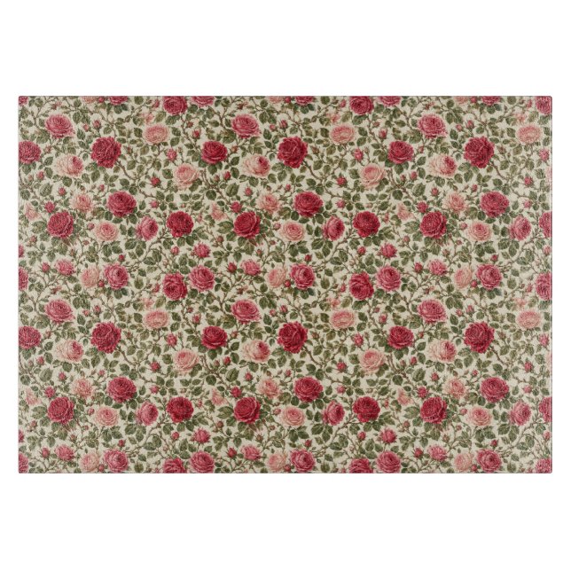 Planche À Découper Rose Classique Romantique Art Vigne (Devant)