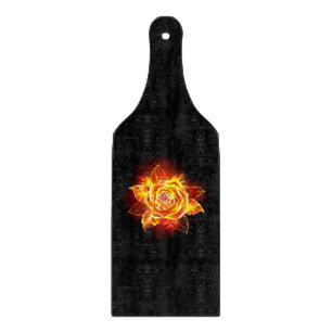 Planche À Découper Rose de feu en fleurs
