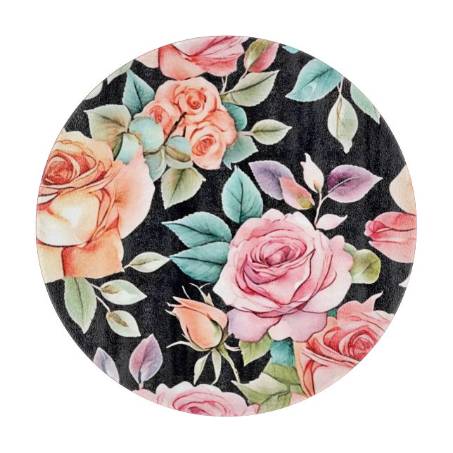 Planche À Découper Rose Garden Motif Design (Devant)