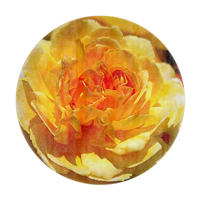 Planche À Découper rose jaune simple (Devant)