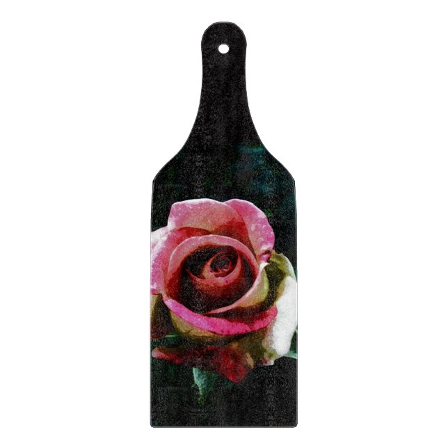 Planche À Découper Rose Peinte à l'Huile (Devant)