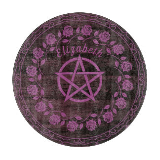 Planche À Découper Rose personnalisée en pentagramme de sorcière viol