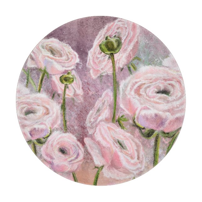 Planche à découper rose Roses (Devant)