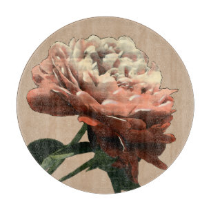 Planche À Découper Rose rouge rouge avec les accents blancs