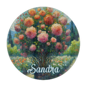 Planche À Découper Rose Topiary Van Gogh Style Rose Floral rose