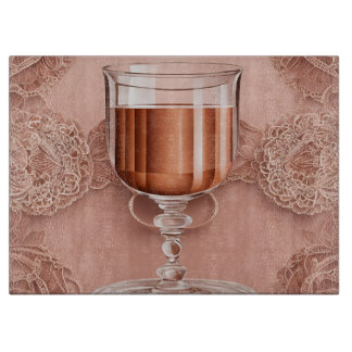 Planche À Découper Rosegold Cheers Lace AI art