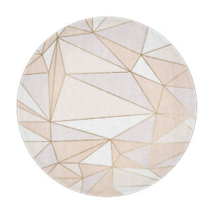 Planche À Découper Rosegold rose : Abstrait luxe géométrique