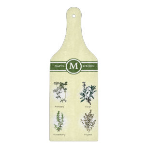 Planche À Découper Rosemary de la tige de persil et Herbes de thym