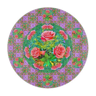 Planche À Découper Roses d'aquarelle rose