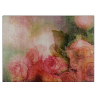Planche À Découper Roses Roses Romantiques Finition Douce