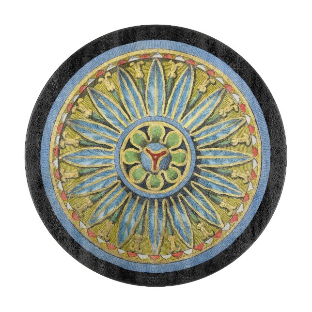 Planche À Découper Rosette architecturale antique n° 2 (Devant)