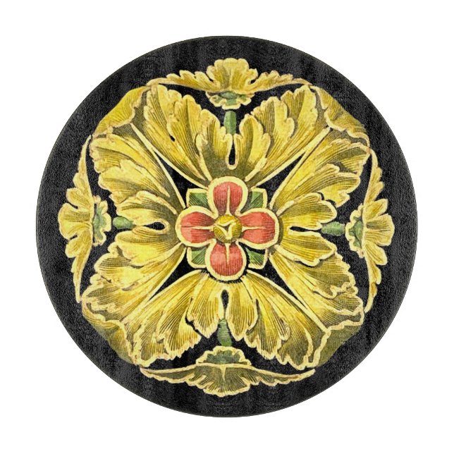 Planche À Découper Rosette architecturale antique n° 3 (Devant)