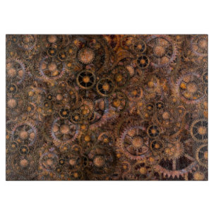 Planche À Découper Rouages en cuivre Steampunk vintage