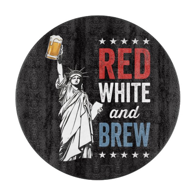 Planche À Découper Rouge Blanc et Bière 250e Anniversaire (Devant)