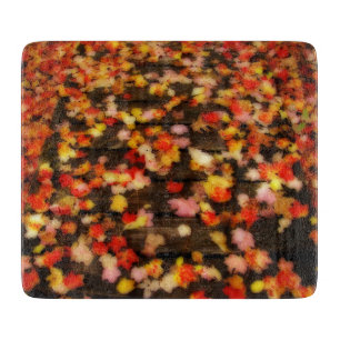 Planche À Découper Rouge clair Jaune d'automne Maple Feuilles