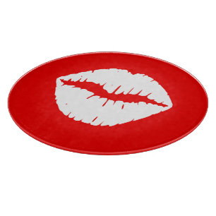 Planche À Découper Rouge et Blanc Maquillage