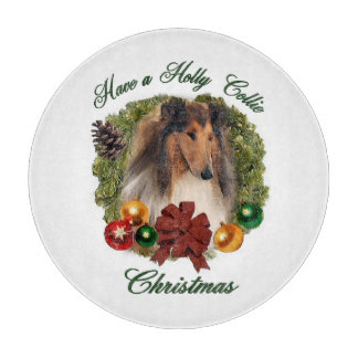 Planche À Découper Rough Collie Noël