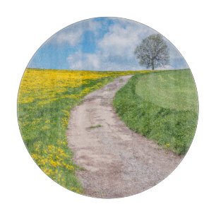 Planche À Découper Route de terre et arbre