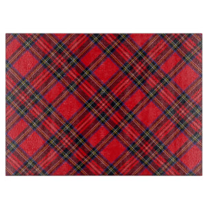 Planche À Découper Royal Stewart tartan rouge noir plaid
