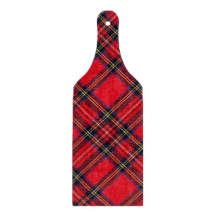 Planche À Découper Royal Stewart tartan rouge noir plaid
