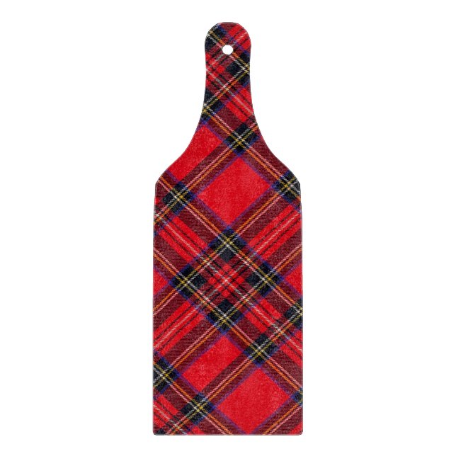 Planche À Découper Royal Stewart tartan rouge noir plaid (Devant)