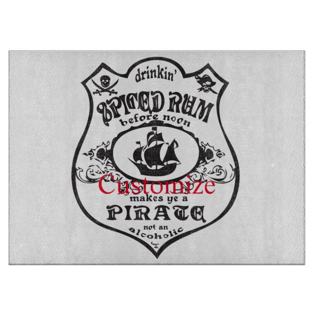 Planche À Découper Rum épicé Pirate Boisson Thunder_Cove (Devant)