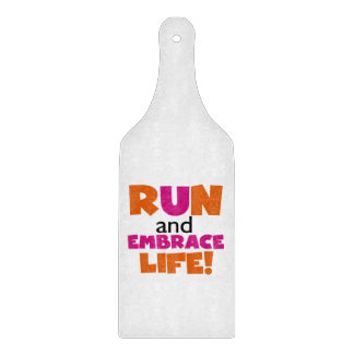 Planche À Découper Run and Embrassez Life Orange Pink