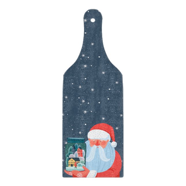 Planche À Découper Russe Santa Claus Mason Jar Town (Devant)